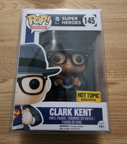 VAULTED Funko Superman Clark Kent 145 Hot Topic Exclusive WITH PROTECTOR
