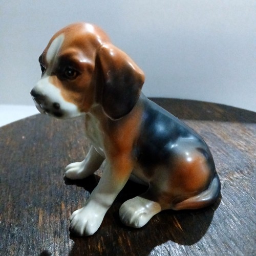 Lefton H691 Vintage handbemalte Keramik Beagle Welpe Figur Japan 3,75 Zoll - Bild 4 von 13