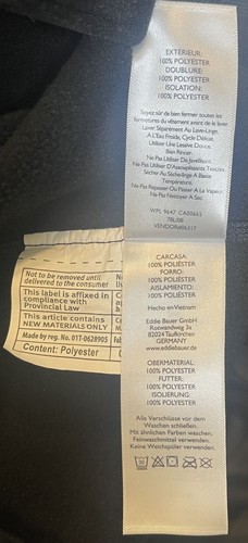 Eddie Bauer Damen Full-Zip Steppjacke schwarz leichte Oberbekleidung - 2XL - Bild 8 von 8