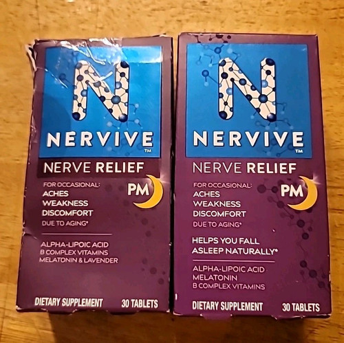 2x-Nervive Nerve Relief PM For Aches, Weakness & Discomfort Exp 02/2025