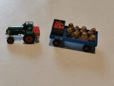 H0 Traktor mit Hänger