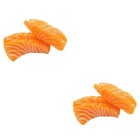 4 PCs künstlicher Lachsscheibenmodelle Simulation Sashimi Model Restaurant