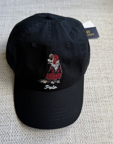 Polo Ralph Lauren Dog Logo Twill Baseball Cap Hat One Size New - Picture 1 of 12