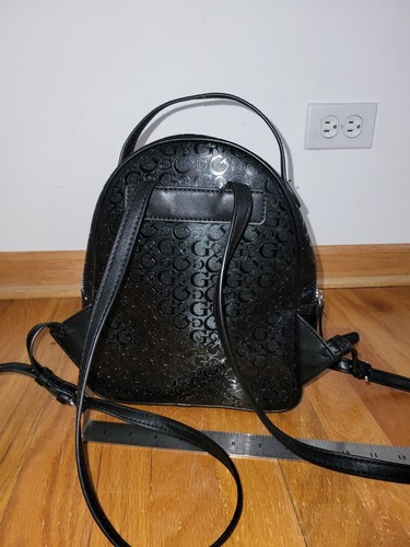 GUESS Backpack Black PVC Adjustable - Picture 4 of 12
