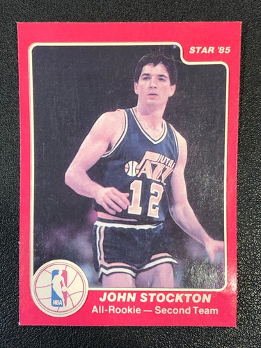 John Stockton 1985 Star Company #8 Basketball Card All-Rookie Second Team