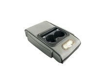 Universal Gray Center Console Armrest With Dual Usb-c Ports And Cup Holders New