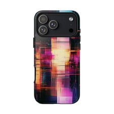 Glitch Abstract Pink Static Art - Phone Cover for iPhone, Galaxy, Pixel