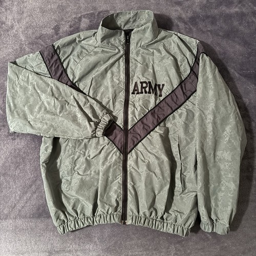 US Army Training IPFU Reflective Full Zip Windbreaker Jacke Size Medium Long - Bild 2 von 15