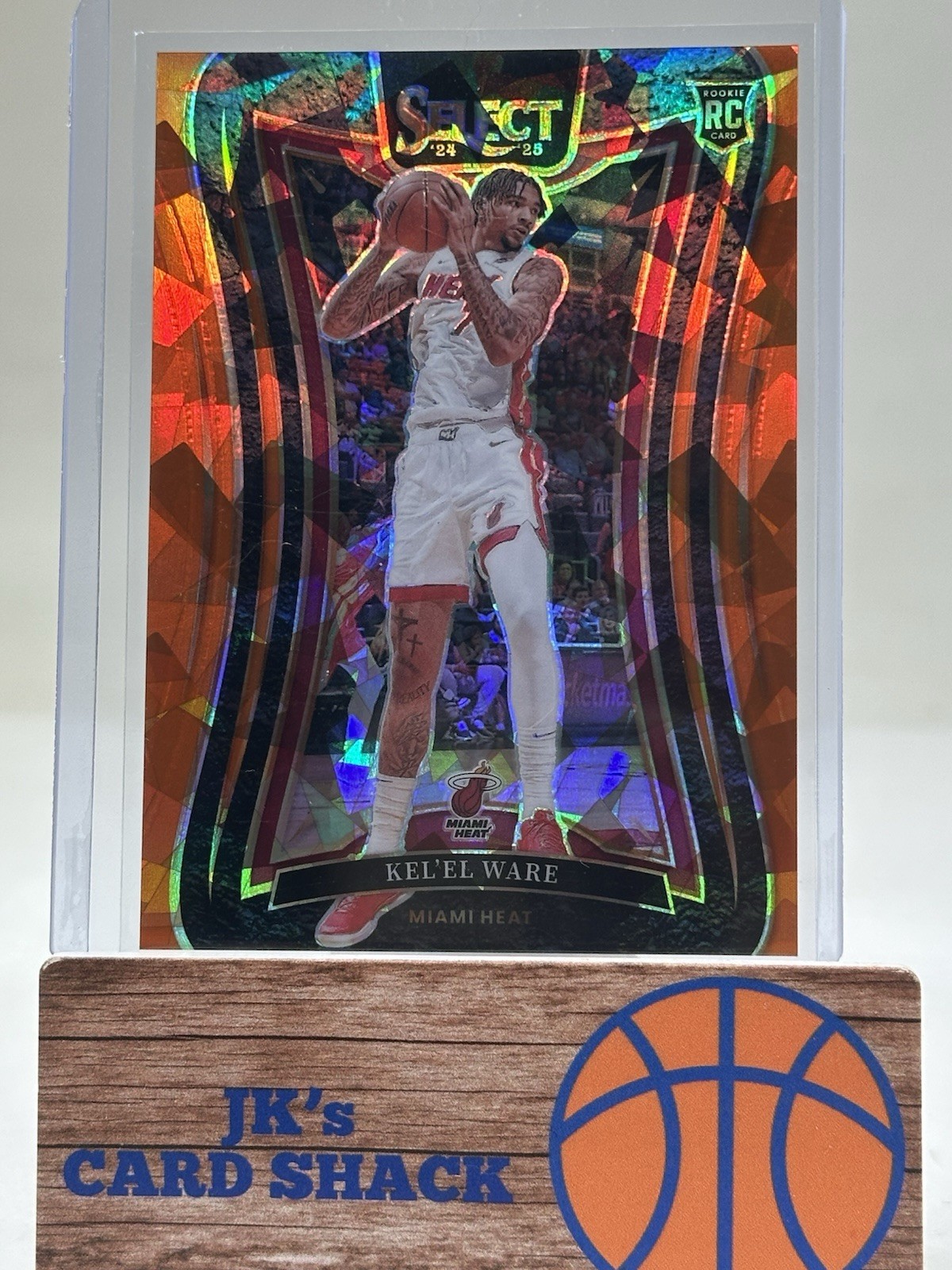 2024-25 Panini Select Kel’El Ware Mezzanine Orange Ice RC /275 #372 Miami Heat