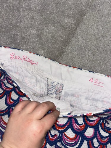 Lilly Pulitzer Callahan Shorts Resort White Gillty Size 4 - Picture 4 of 10
