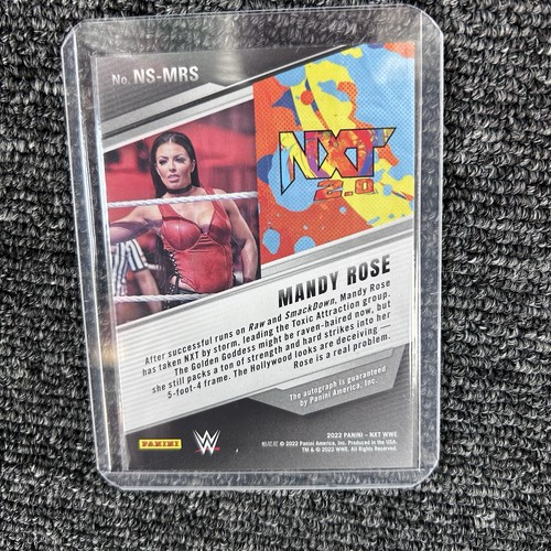2022 Panini WWE NXT 2.0 Signatures Auto Mandy Rose Green Parallel #NS-MRS - Picture 3 of 3