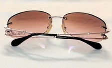 VINTAGE FENDI FS 393 601 Rose Gold/Brown Sunglasses