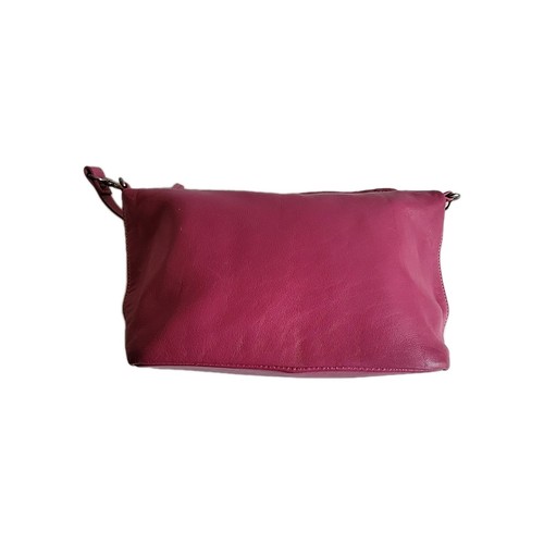 Tignanello Pink Leather Purse Y2k Baguette  Zip Up - Picture 7 of 14