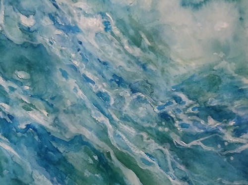 ORIGINAL Signed L. COHEN Watercolor Painting "Water Of Avalon" USA UnFramed - Picture 4 of 6