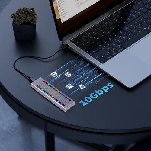 Type C SSD Enclosure Portable 10Gbps USB3.1 Gen2 M.2 NGFF Solid State Drive E FY - Afbeelding 13 van 24