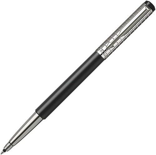 Parker Vector Rollerball Pen, Black Stainless Steel Chiselled - Picture 1 of 3