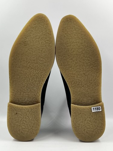 Roolee Prince Stiefel Plateau Knöchel Chelsea spitz Krepp schwarz Leder Größe 9M - Bild 6 von 14