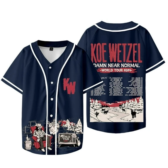 Koe Wetzel Navy Men's Baseball Jersey