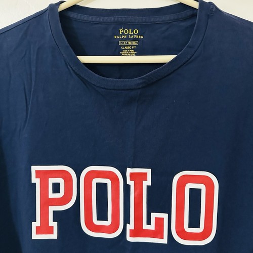 Polo Ralph Lauren Big LogoT-Shirt Men’s Large Navy Blue - Picture 2 of 5