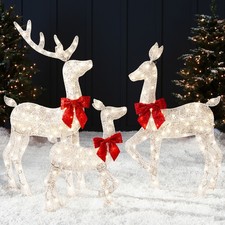 Best Choice Products 3-piece Lighted Deer Set Decor 175 Led Lights