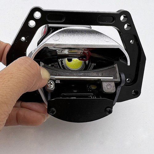 2.5'' Headlight LED Devil Eyes RGB HID Projector Lens Honeycomb Bixenon APP - Picture 6 of 15