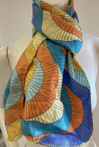 Swirl Super Groovy Retro Mod Schal Stola Halstuch | 50"x10"