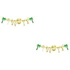  2 Sets Seaside Bunting Beach Banner Decoration Summer Party Hawaiian