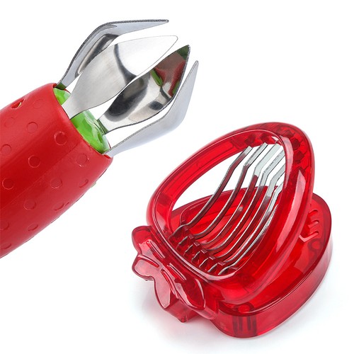 Strawberry Cutter Strawberry Corer Strawberry Peeler Fruit Leaf Stem Remover - Picture 4 of 13