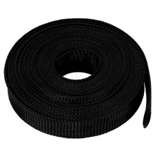 PET Cable Wire Wrap 39mm Expandable Sleeving Black 7.6 M Length