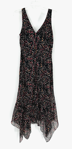 Pañuelo vintage años 90 dobladillo midi vestido lunares Y2K escote sobrepelliz M L - Imagen 5 de 6