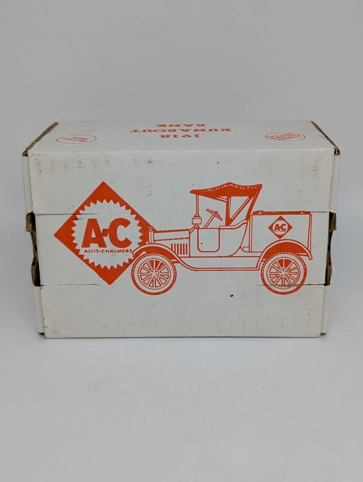 Camión de reparto ERTL 1918 Runabout Allis Chalmers 1990 banco de juguetes de coleccionista Foto 2 de 4