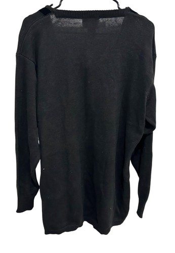 Vintage Lacy After Noon Embroidered Pullover Sweater Black Sz XL Cottagecore - Picture 2 of 9