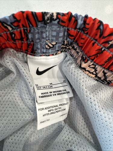 NWT Boys Nike Red Orange and Blue Leave Swim Trunks Size Medium $40 - Picture 5 of 8