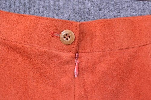 Anne Klein Leather skirt Sz 14 Orange Womens Above Knee Pencil Skirt - Picture 8 of 18