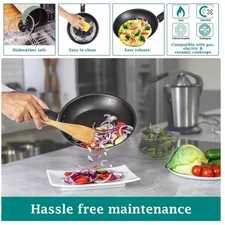 7-Piece Nonstick Cookware Set Aluminum Pots & Pans Dishwasher Safe Easy Clean