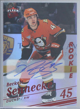 2025-26 UD Fleer Ultra Rookies Red Rainbow Foil Auto Beckett Sennecke /10 RC SSP