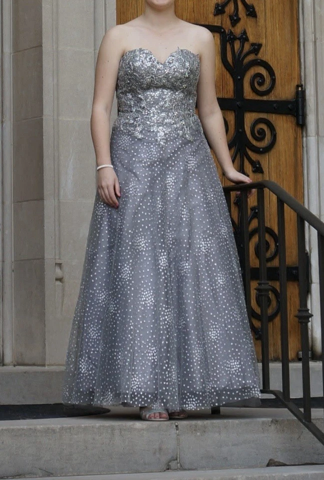 Официальное платье (выпускной) вышитый кружева и туфель - серый - Изображение 2 из 3