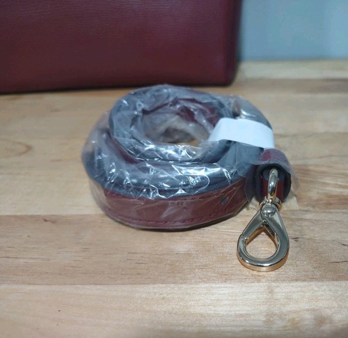 Henri Bendel Umhängetasche weinrot Leder mit passender Geldbörse - Neu - Bild 5 von 14