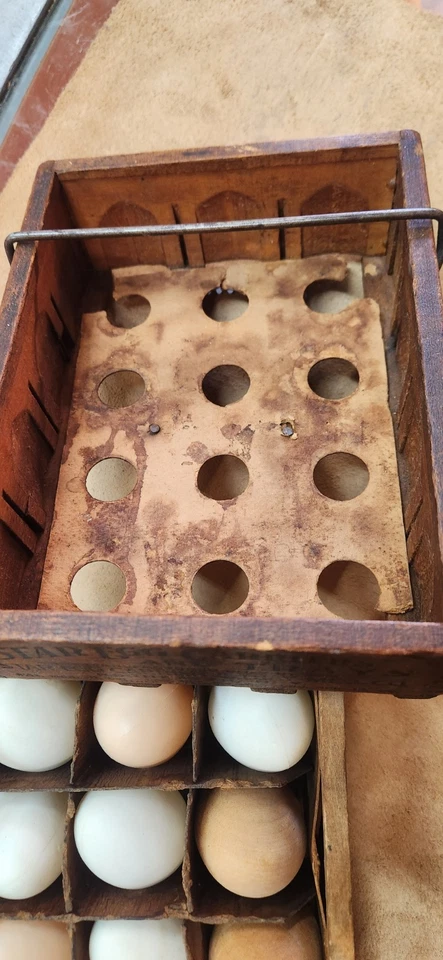 🔥Lot Of 2 Antique STAR Egg Box John G. Elbs Rochester NY Dovetail Box 8"x6"🔥 - Image 4 of 4