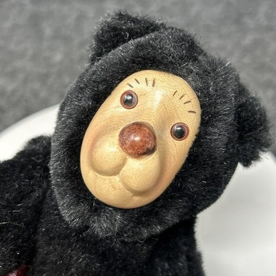 Vintage Raikes Bears Black Bear Baby Nursery Miniatures