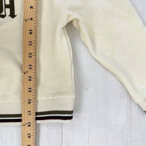 Kith Kids Varsity Cropped Apollo Shirt Size Medium (8) Beige V Neck Long Sleeves - Picture 12 of 14