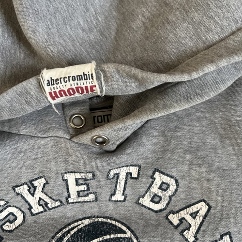 Abercrombie & Fitch Talla XL Estilo Vintage Sudadera con Capucha Gruesa Baloncesto Algodón Desteñido - Imagen 3 de 11