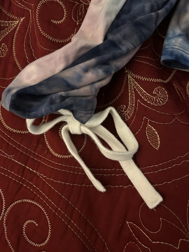 Corbata de muñeca Derek Heart para mujer M Tie Dye hippy corta y clase de arte XL rosa azul gris Foto 4 de 4