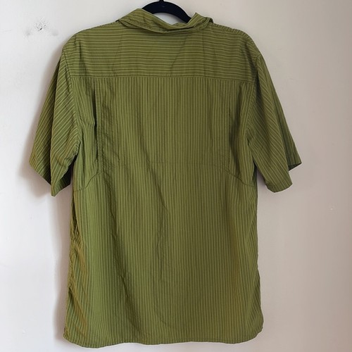 Merrell opti-wick UPF 30 quick dry hiking outdoors snap front short sleeve shirt - Picture 7 of 7