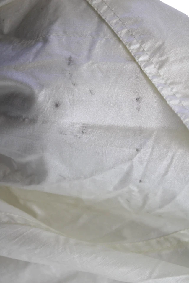 Cinto feminino Sonia Rykiel removível capuz manga longa corta-vento creme tamanho M - Imagem 2 de 4