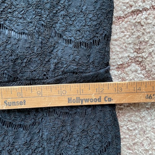 MONTEAU LA Black Sheer Full Lace Lined Jumpsuit Goth Romper Women Sz Small - Picture 13 of 14