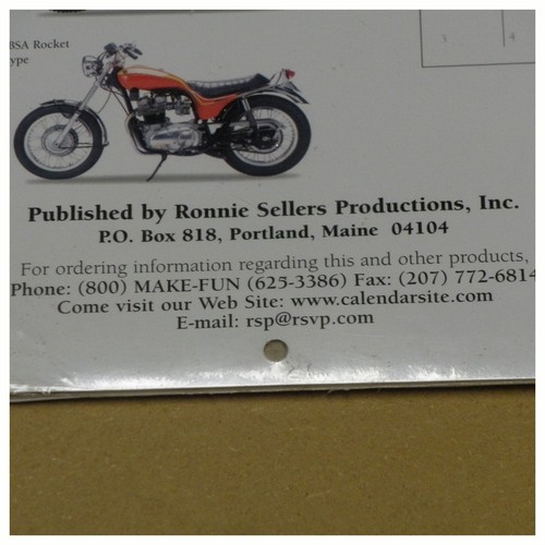 2002 MOTORCYCLE CALENDAR - Picture 5 of 5