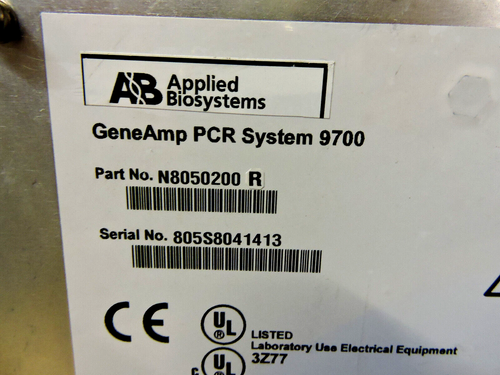 Angewendet Biosystems GeneAmp PCR System 9700 Thermal Cycler 96 Well Block - Bild 7 von 16