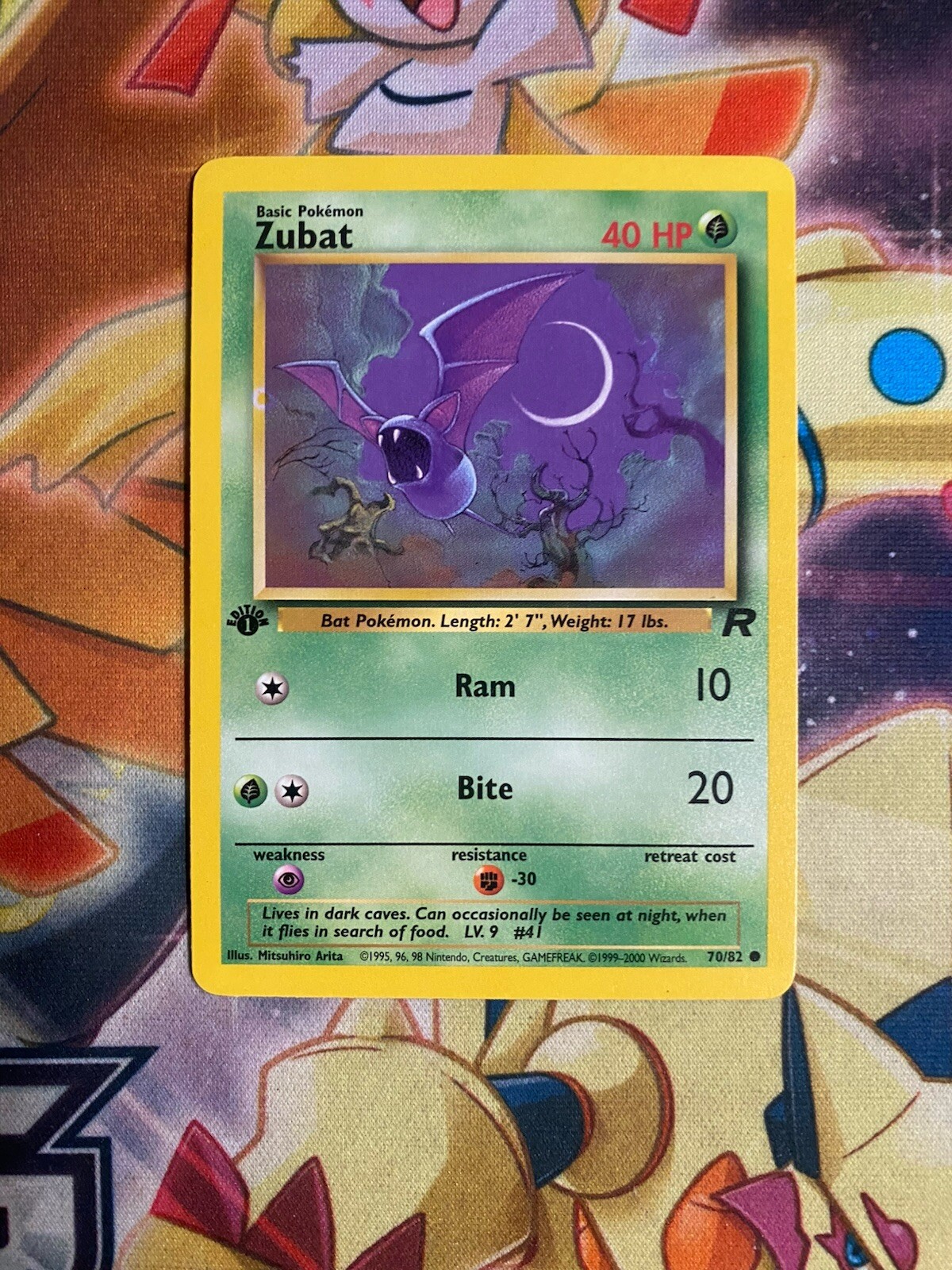 1st Edition Zubat 70/82 - Team Rocket - Pokemon Card - Near Mint (NM)