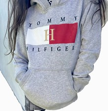 Tommy Hilfiger Vintage Kids Unisex Hooded Sweatshirt Size Small (6-7)
